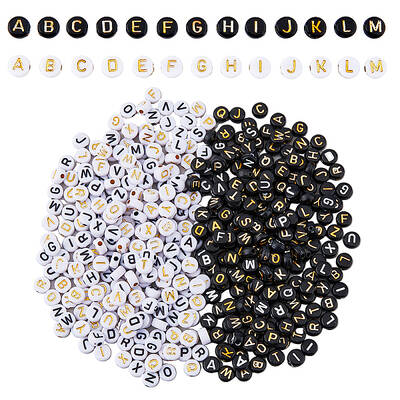 1200Pcs 4 Styles Opaque Acrylic Beads