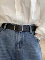 Simple Style Plain Color Casual Trendy Buckle Belt, Vintage Trendy Waistband for Jeans & Short Skirt, Fashionable Accessories...