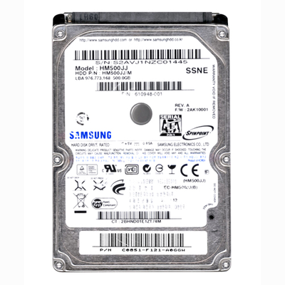 610948-001 HP 500GB 7200RPM SATA 3Gb/s 16MB Cache 2.5-inch Hard Drive