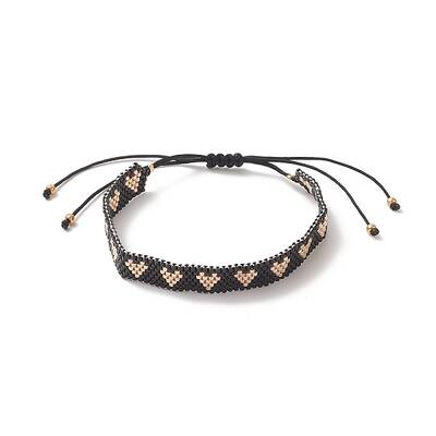 Handmade Japanese Seed Heart Braided Bead Bracelets