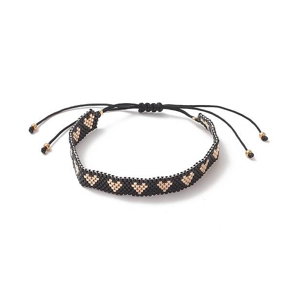 Handmade Japanese Seed Heart Braided Bead Bracelets