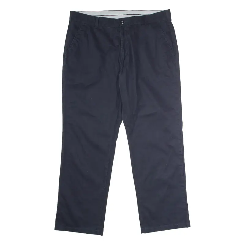 TOMMY HILFIGER Chino Mens Twill Trousers Blue Regular Straight W36 L30