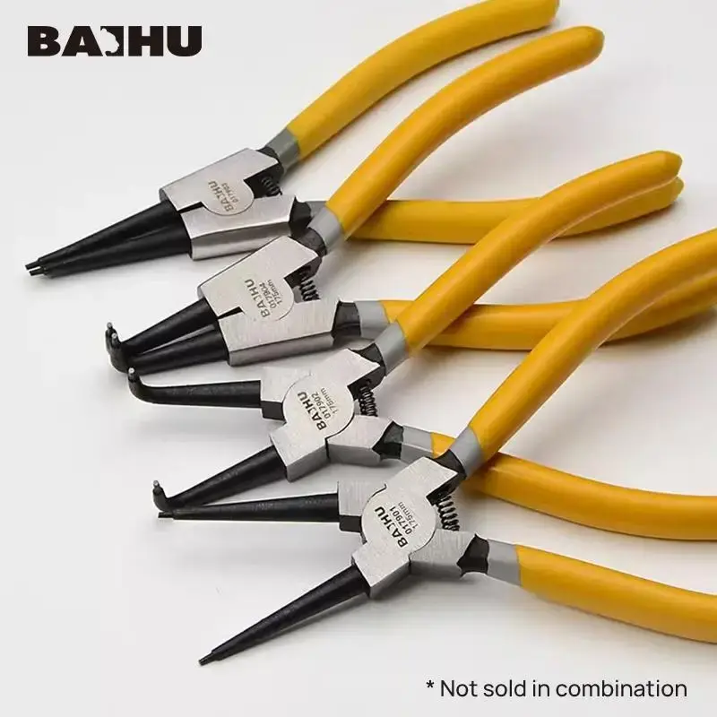 7 Inch Circlip Pliers, 1 Count Multifunctional Retaining Ring Pliers, Snap Ring Pliers with Inside and Outside Brace, Profess...