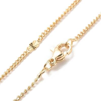 Brass Curb Chains with Oval Links Necklace for Women