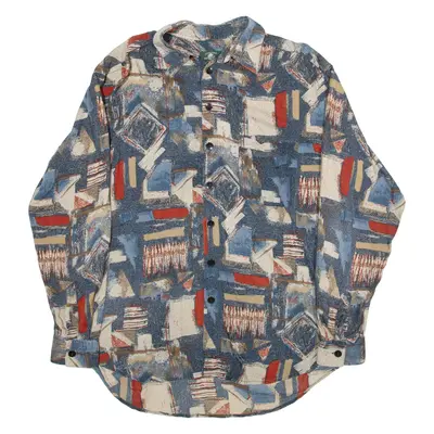 CASUAL LAND Mens Shirt Blue Long Sleeve L