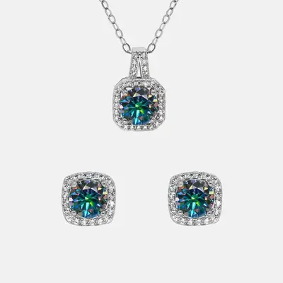 【220】SYNTHETIC MOISSANITE JEWELRY SET – Elegant Fashionable Wedding/Engagement Jewelry for Women, Perfect Birthday/Anni...
