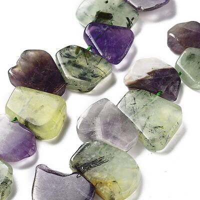 Natural Prehnite & Amethyst Beads Strands