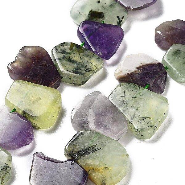 Natural Prehnite & Amethyst Beads Strands