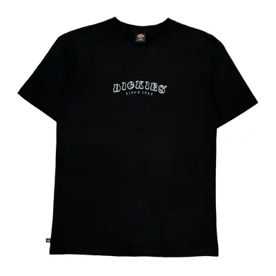 Dickies Spellout T-Shirt - Large Black Cotton