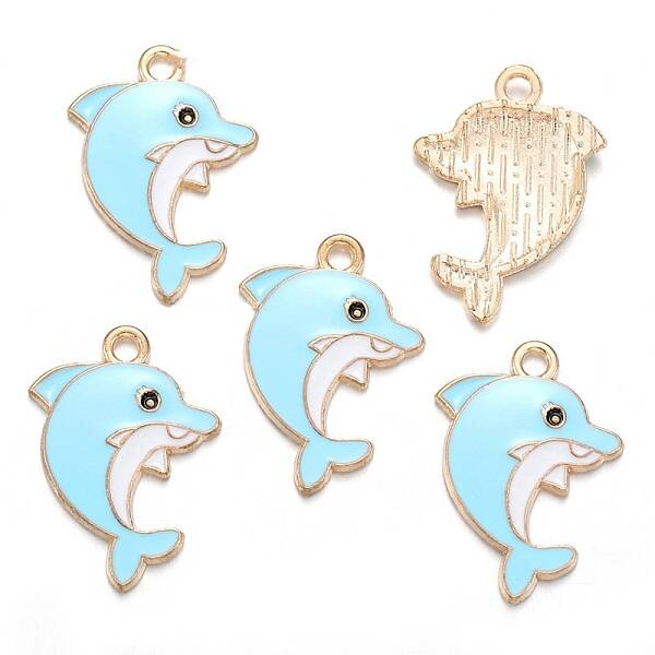Sea Animal Alloy Enamel Pendants