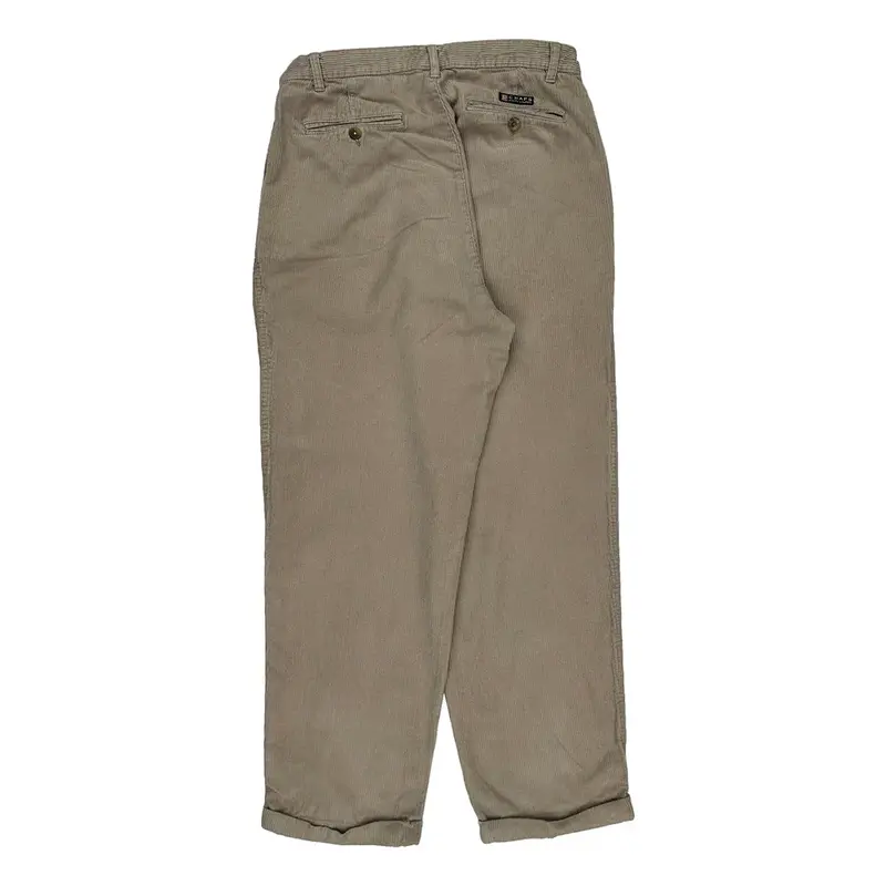 Chaps Ralph Lauren Cord Trousers - 32? Waist Beige Cotton | Size: 32″ waist