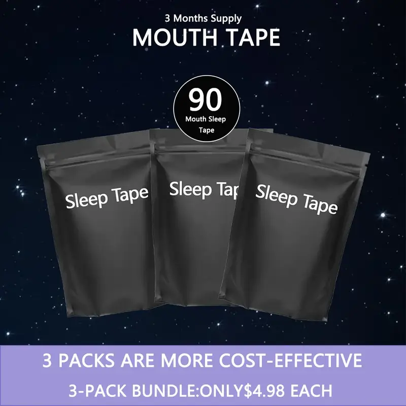 Ultra Breathable Anti Snoring Mouth Tape (30 Pack)  Hypoallergenic and Skin-Friendly-Gentle Comfort Skincare for Restful Slee...