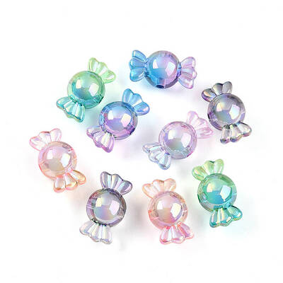 Gradient Color Transparent Acrylic Beads