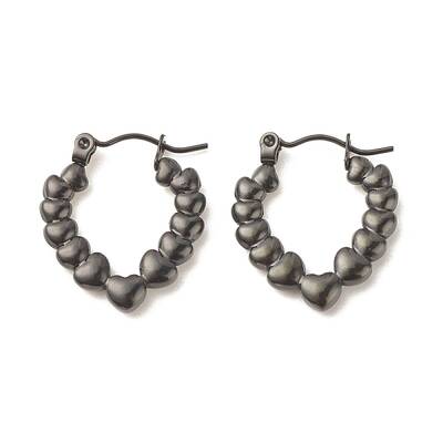 Ion Plating(IP) 304 Stainless Steel Chunky Teardrop Hoop Earrings for Women