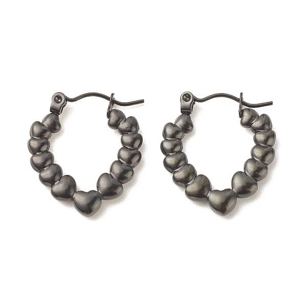 Ion Plating(IP) 304 Stainless Steel Chunky Teardrop Hoop Earrings for Women
