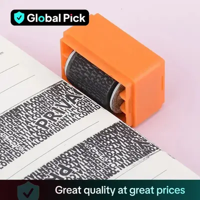 Roller Stamp for Confidentiality & Privacy Protection, 1/2 Counts Privacy Smear Confidentiality Stamp, Identification Seal f...