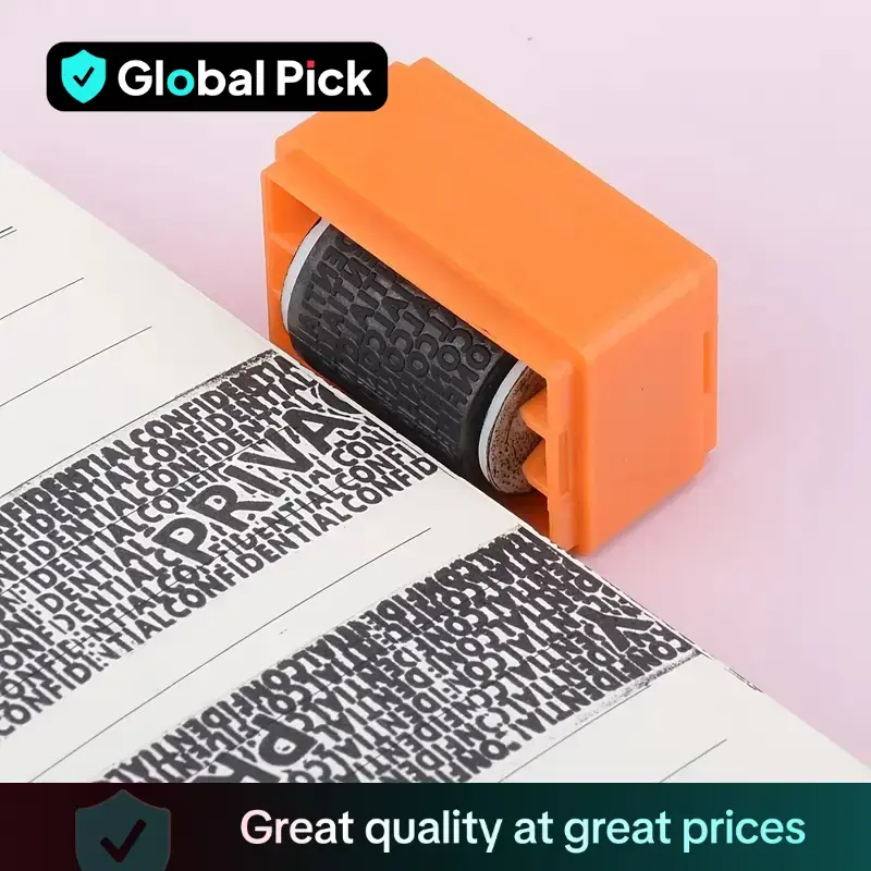 Roller Stamp for Confidentiality & Privacy Protection, 1/2 Counts Privacy Smear Confidentiality Stamp, Identification Seal f...