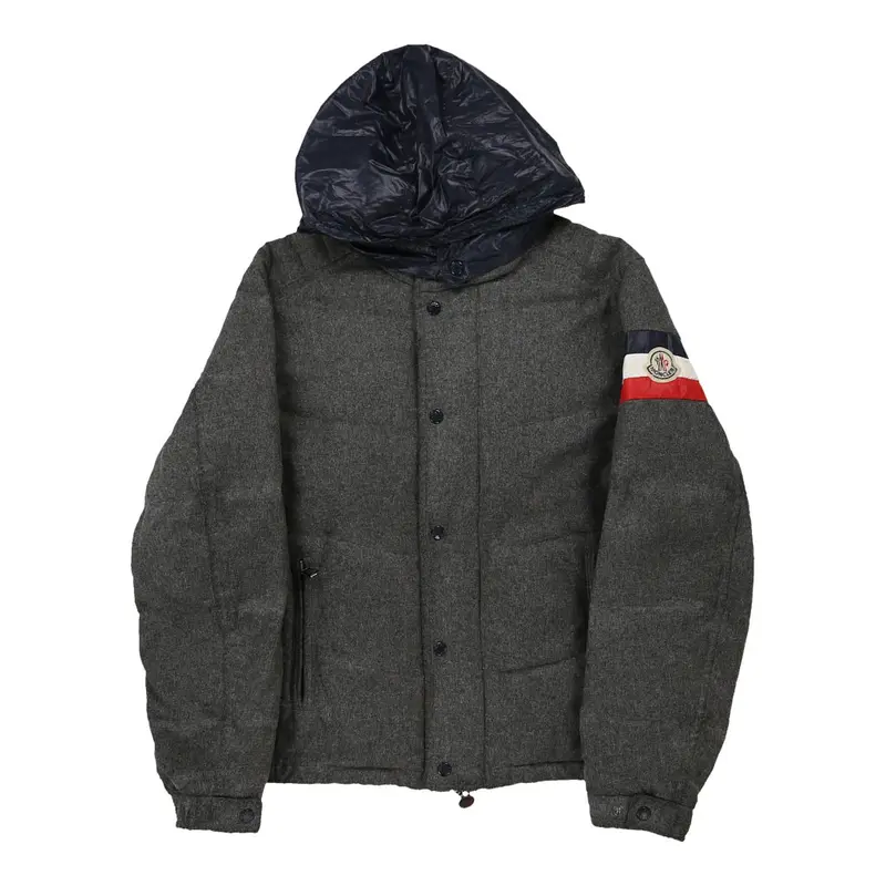 10 Years Moncler Coat - Small Grey Wool Blend | Size: small