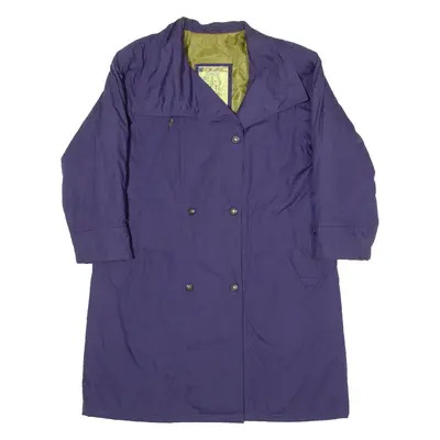 RAVENS Womens Trench Coat Purple 90s UK 14