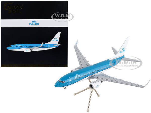 Boeing 737-700 Commercial Aircraft KLM Royal Dutch Airlines Blue with White Tail Gemini 200 Series 1/200 Diecast Model Airpla...