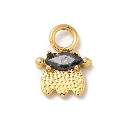Ion Plating(IP) 304 Stainless Steel with Rhinestone Charms