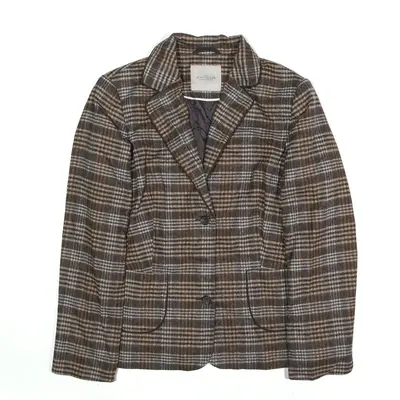 THE SIXTH SENSE Blazer Jacket Brown Check Womens UK 16