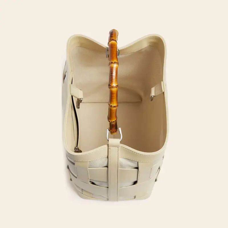 Guess, Aida, fabric bag, cream, HWAIDWL2301