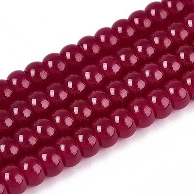 Lab Grown Red Corundum Beads Strands