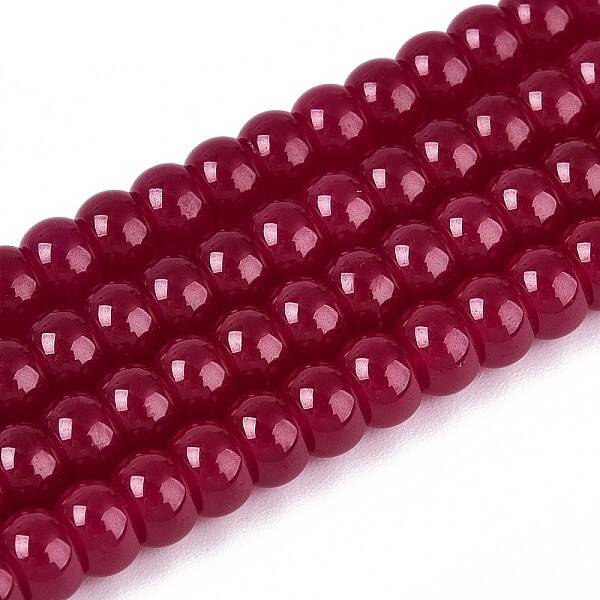 Lab Grown Red Corundum Beads Strands