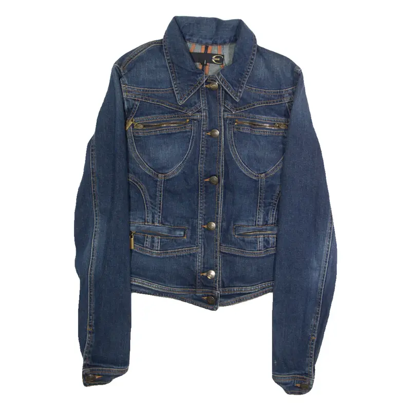 JUST CAVALLI Womens Denim Jacket Blue S