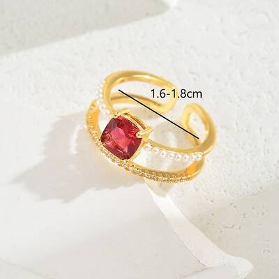 Vintage Luxury Fashion Gemstone Ring Women's Jewelry Party Wedding Gift Banquet.