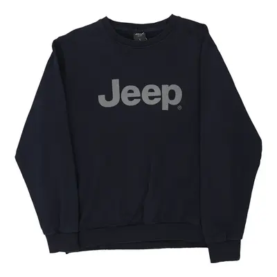Jeep Graphic Sweatshirt - Large Navy Cotton