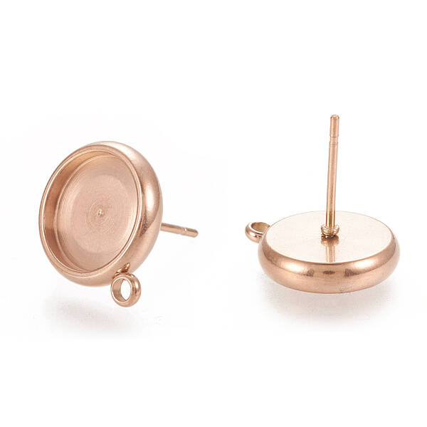 Ion Plating(IP) 304 Stainless Steel Stud Earring Findings