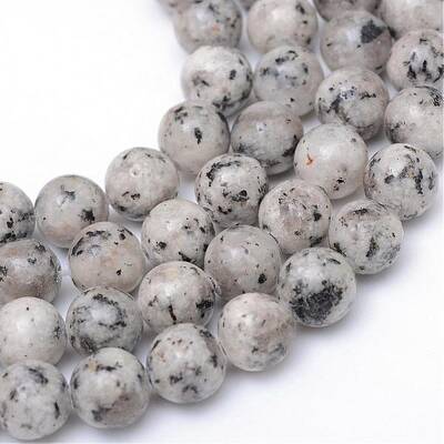 Natural Sesame Jasper/Kiwi Jasper Bead Strands