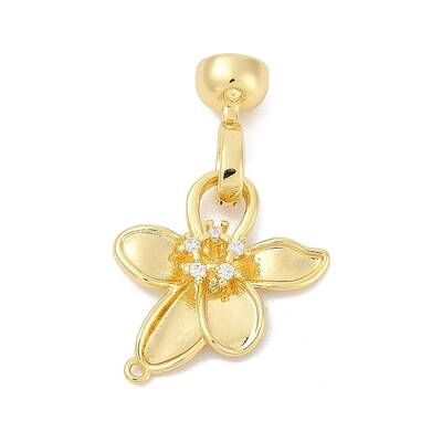 Brass Micro Pave Clear Cubic Zirconia Fold Over Clasps