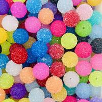 Resin Rhinestone and Sugar Bead 20mm Bubblegum Beads - Durable Resistant to Wear and Tear - Mix of Vibrant Colors for Craftin...