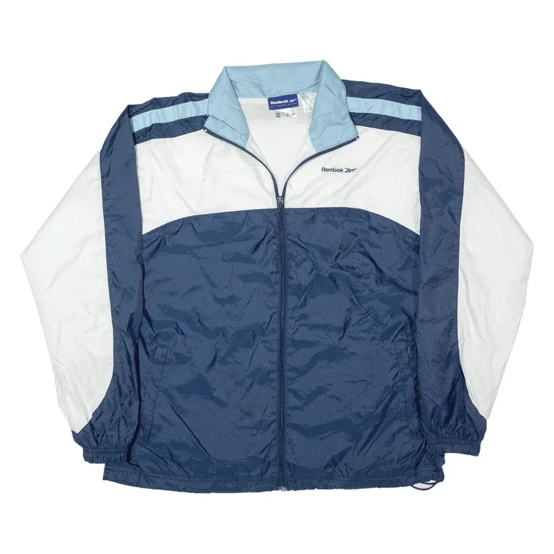 REEBOK Shell Jacket Blue Nylon Womens UK 14