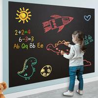 Blackboard Wall Sticker, 1 Roll Self Adhesive Chalkboard Wall Decal with 5 Counts Colorful Chalk, Durable Chalkboard Wall Sti...