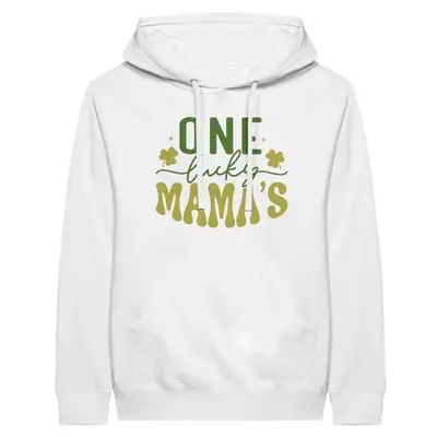 One Lucky Mama - Floral Embrace Premium Unisex Pullover Hoodie