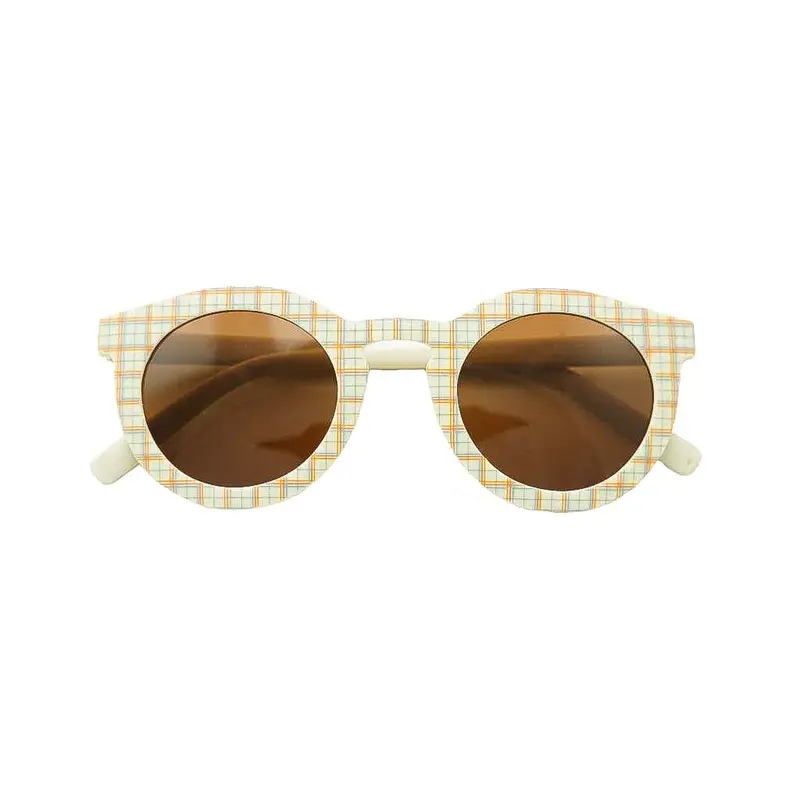 Sustainable baby sunglasses - Plaid Pattern