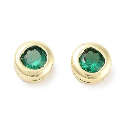 Brass with Single Cubic Zirconia Slide Charms
