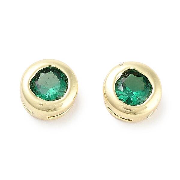 Brass with Single Cubic Zirconia Slide Charms