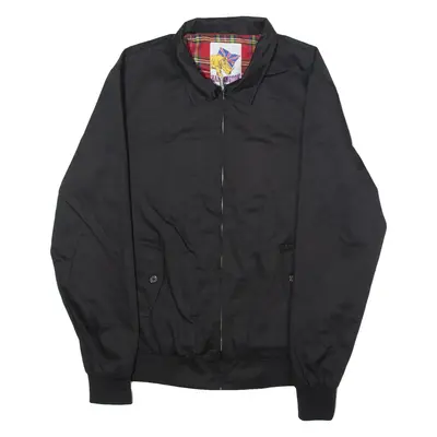 HARRINGTON Mens Lined Jacket Black Twill XL