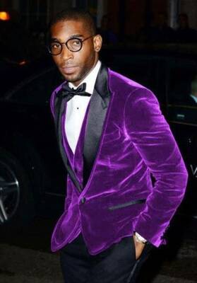 Men's Big And Tall Purple Blazers Velvet / Sport Coat