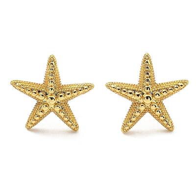 Rack Plating Brass Starfish Stud Earring