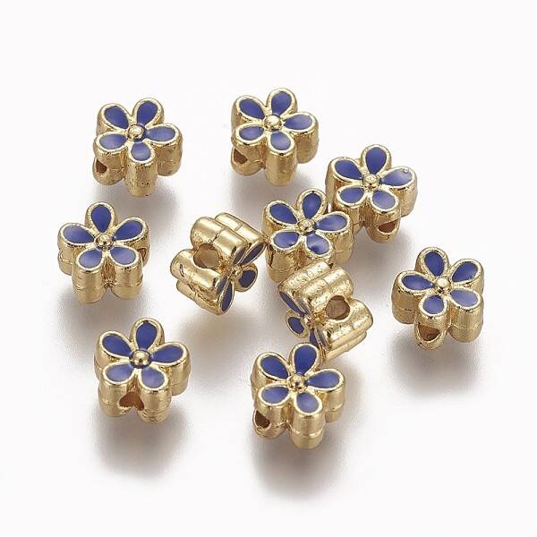 Brass Enamel Beads