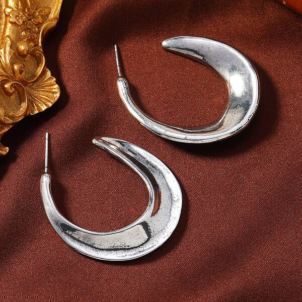 Elegant Asymmetric Alloy Stud Earrings