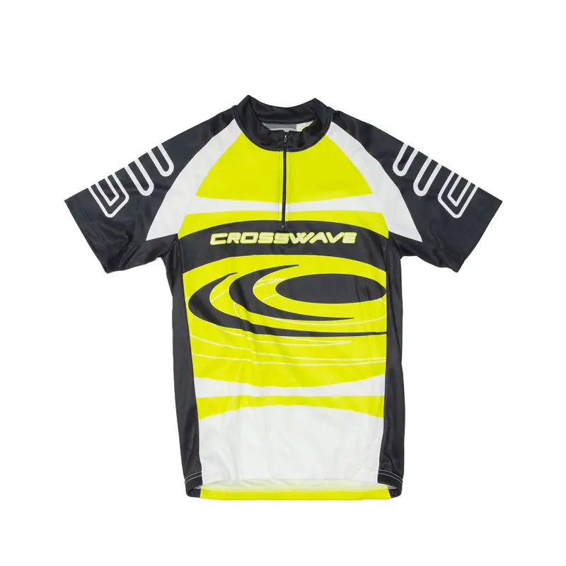 CROSSWAVE Cycling Boys Jersey Green 1/4 Zip L
