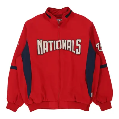 Washington Nationals Majestic MLB Jacket - 2XL Red Polyester