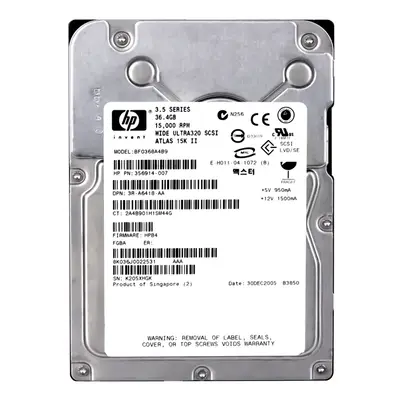 356914-007 HP 36.4GB Ultra-320 SCSI 15000 3.5-inch Hard Drive